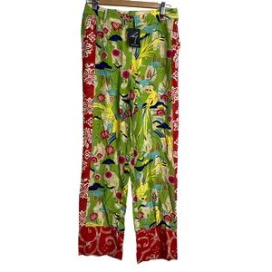 New Gabby Isabella Paradise Floral Bird Print‎ Pants